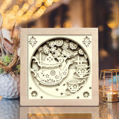 Teapot – 3D Shadow Box SVG File for Cricut & Silhouette