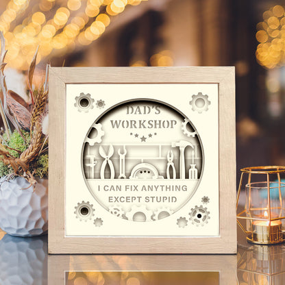 Dad's Workshop – 3D Shadow Box SVG File for Cricut & Silhouette
