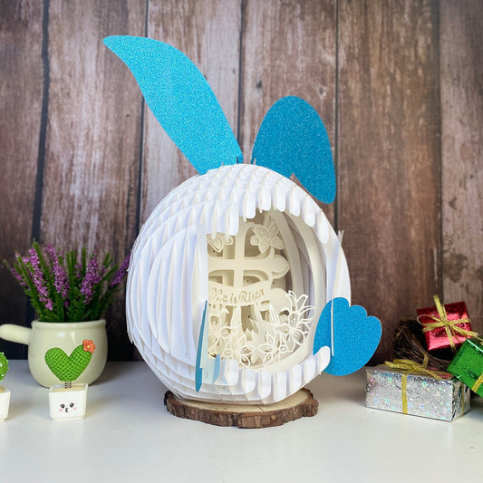 He Is Risen – 3D Bunny Pop-up Card File 2 - Cricut File - VEKTOR KRAFT
