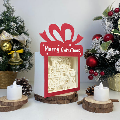 Christmas Train – 3D Box SVG File for Cricut & Silhouette