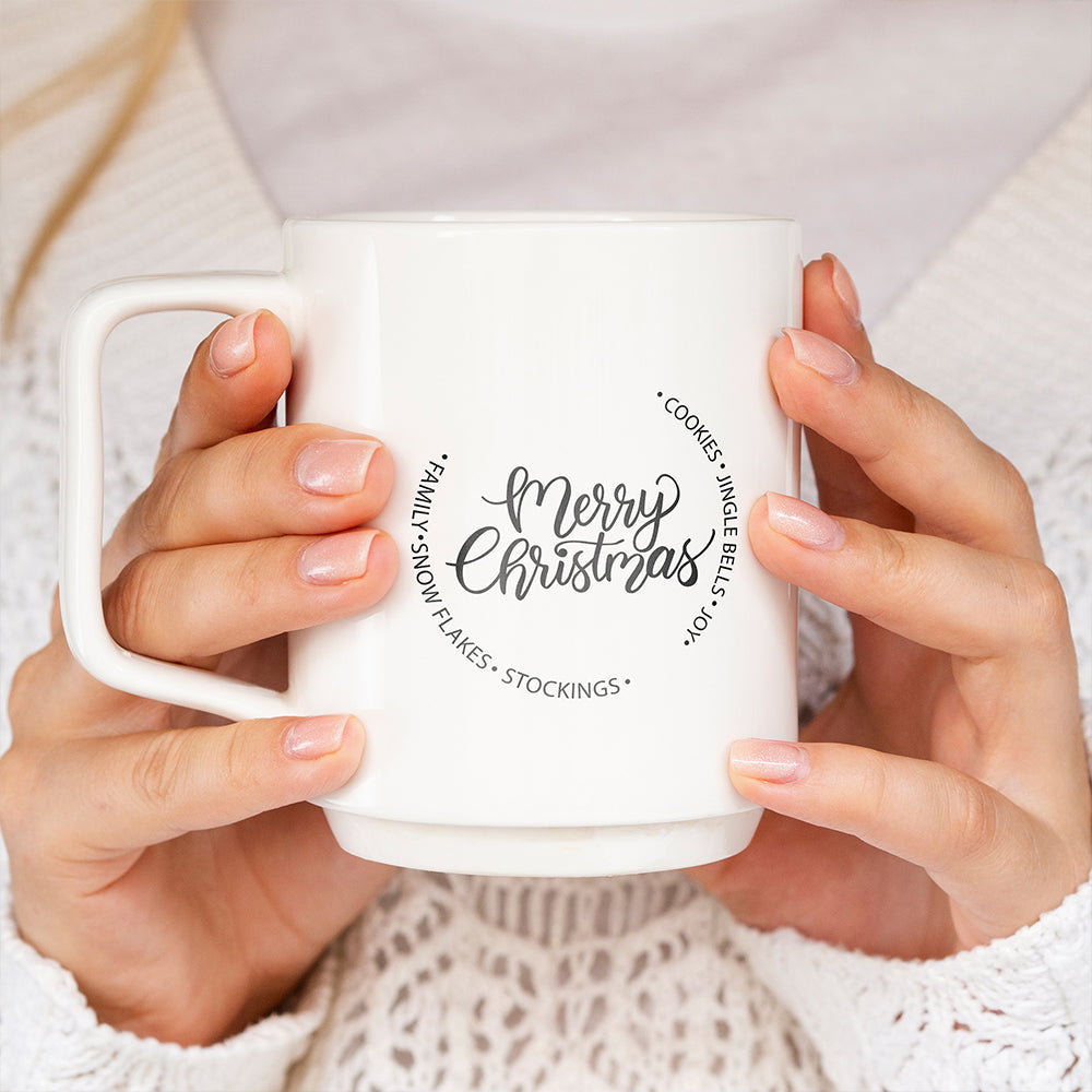 Merry Christmas Round - Christmas Cricut File - VEKTOR KRAFT