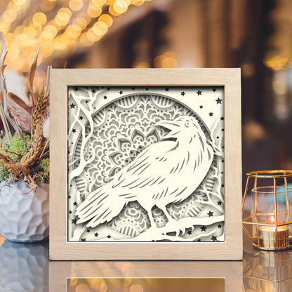Raven Moon – 3D Shadow Box SVG File for Cricut & Silhouette