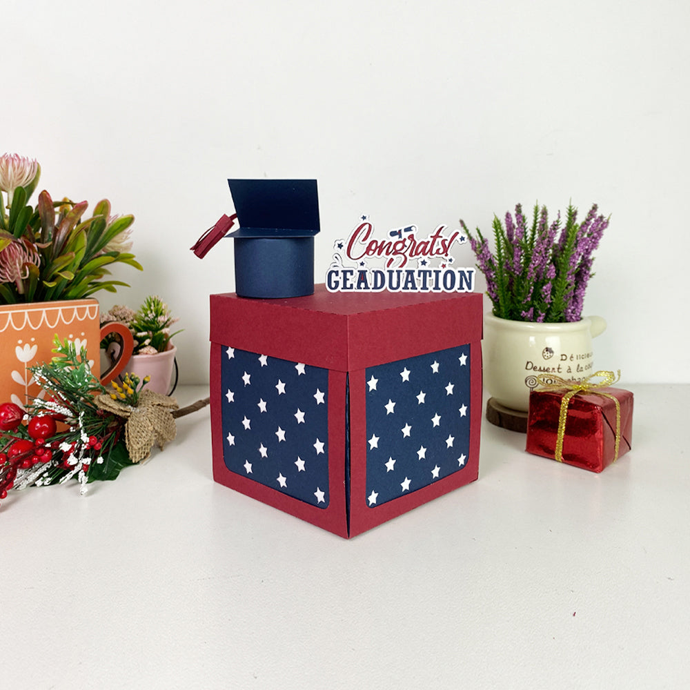 Graduation 4 – 3D Box SVG File for Cricut & Silhouette