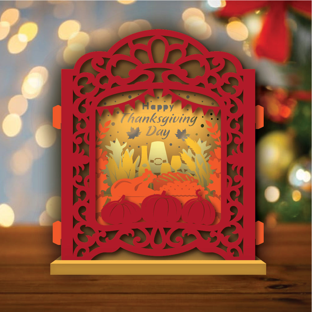 Thanksgiving Day 4 – 3D Pop-Up Card SVG File for Cricut & Silhouette