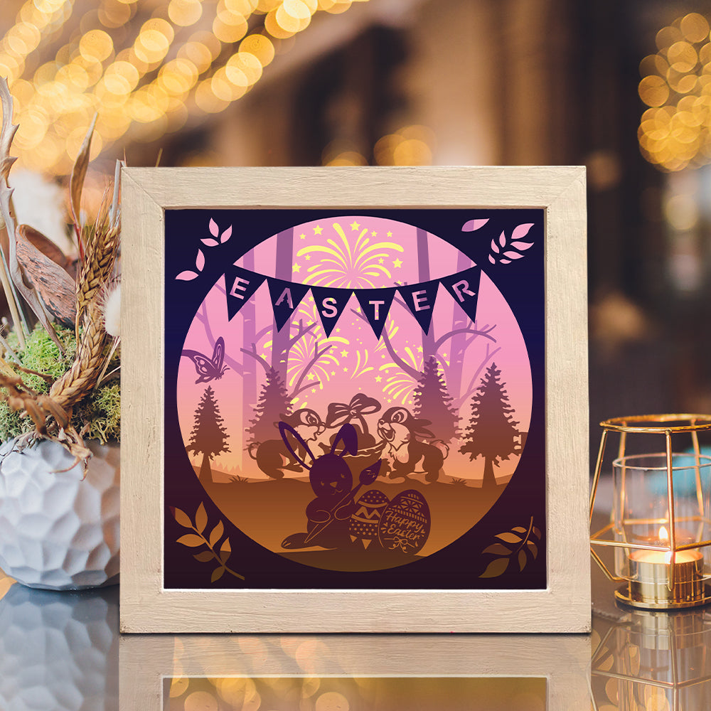 Easter 9 - 3D Easter Papercut Lightbox File - Cricut File - VEKTOR KRAFT