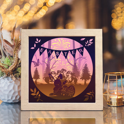 Easter 9 - 3D Easter Papercut Lightbox File - Cricut File - VEKTOR KRAFT