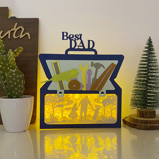 Dad And Son – 3D Dad's Hand Tools Box File - Cricut File - VEKTOR KRAFT