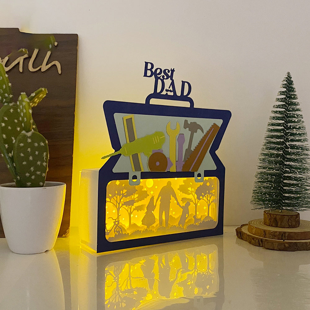 Dad And Son – 3D Box SVG File for Cricut & Silhouette