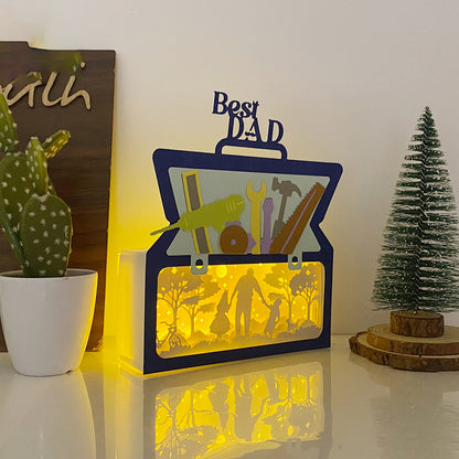 Dad And Son – 3D Box SVG File for Cricut & Silhouette