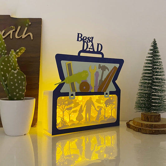 Dad And Son – 3D Dad's Hand Tools Box File - Cricut File - VEKTOR KRAFT