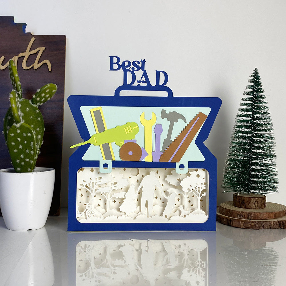 Dad And Son – 3D Box SVG File for Cricut & Silhouette