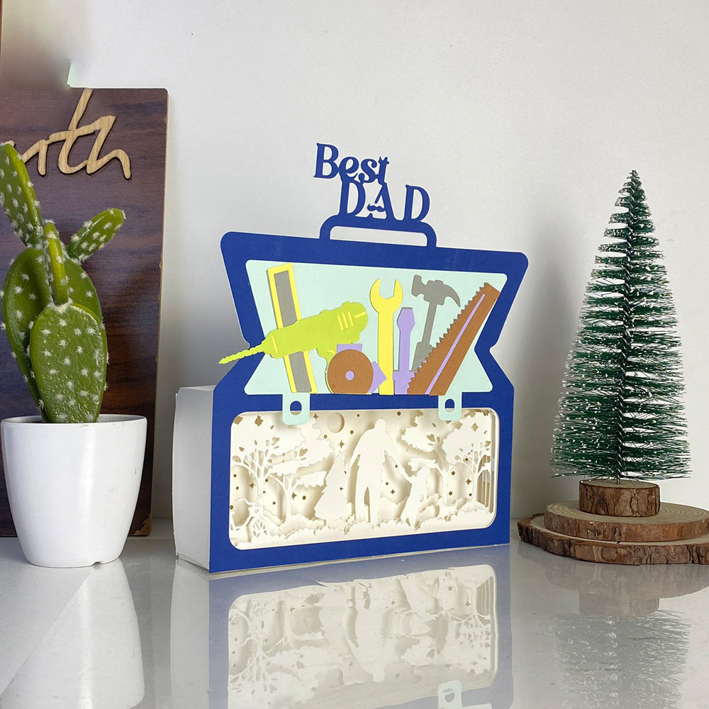 Dad And Son – 3D Box SVG File for Cricut & Silhouette