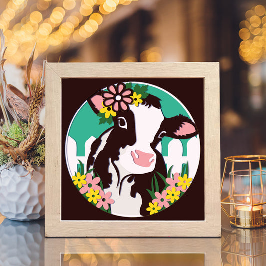 Dairy Cow – 3D Shadow Box SVG File for Cricut & Silhouette