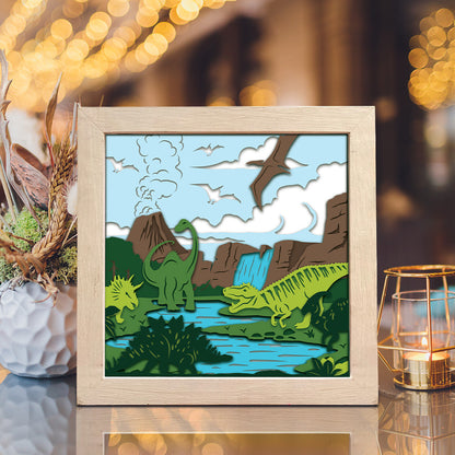 Dinosaurs 3 – 3D Shadow Box SVG File for Cricut & Silhouette