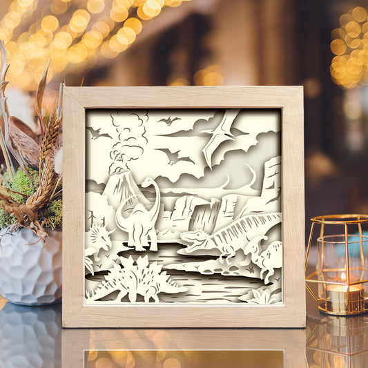 Dinosaurs 3 – 3D Shadow Box SVG File for Cricut & Silhouette