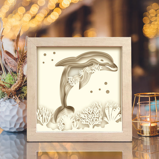 Dolphin 2 – 3D Shadow Box SVG File for Cricut & Silhouette