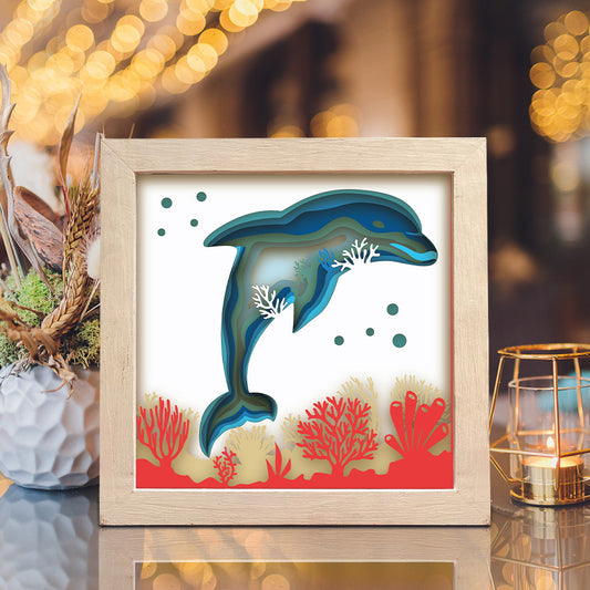 Dolphin 2 – 3D Shadow Box SVG File for Cricut & Silhouette