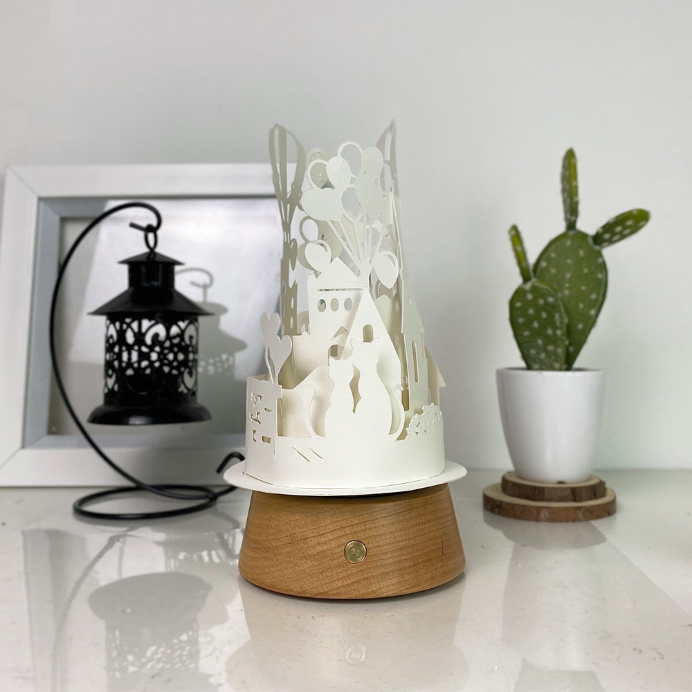 Cat Love – 3D Lantern SVG File for Cricut & Silhouette