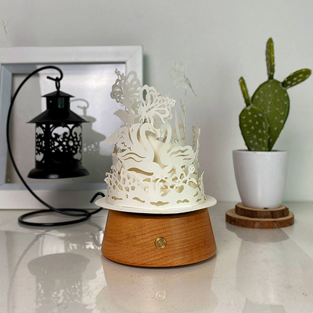 Swan Couple – 3D Lantern SVG File for Cricut & Silhouette