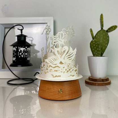 Swan Couple – 3D Lantern SVG File for Cricut & Silhouette