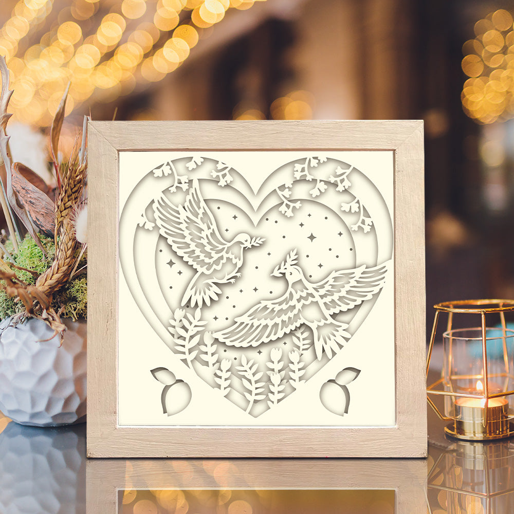 Dove – 3D Shadow Box SVG File for Cricut & Silhouette
