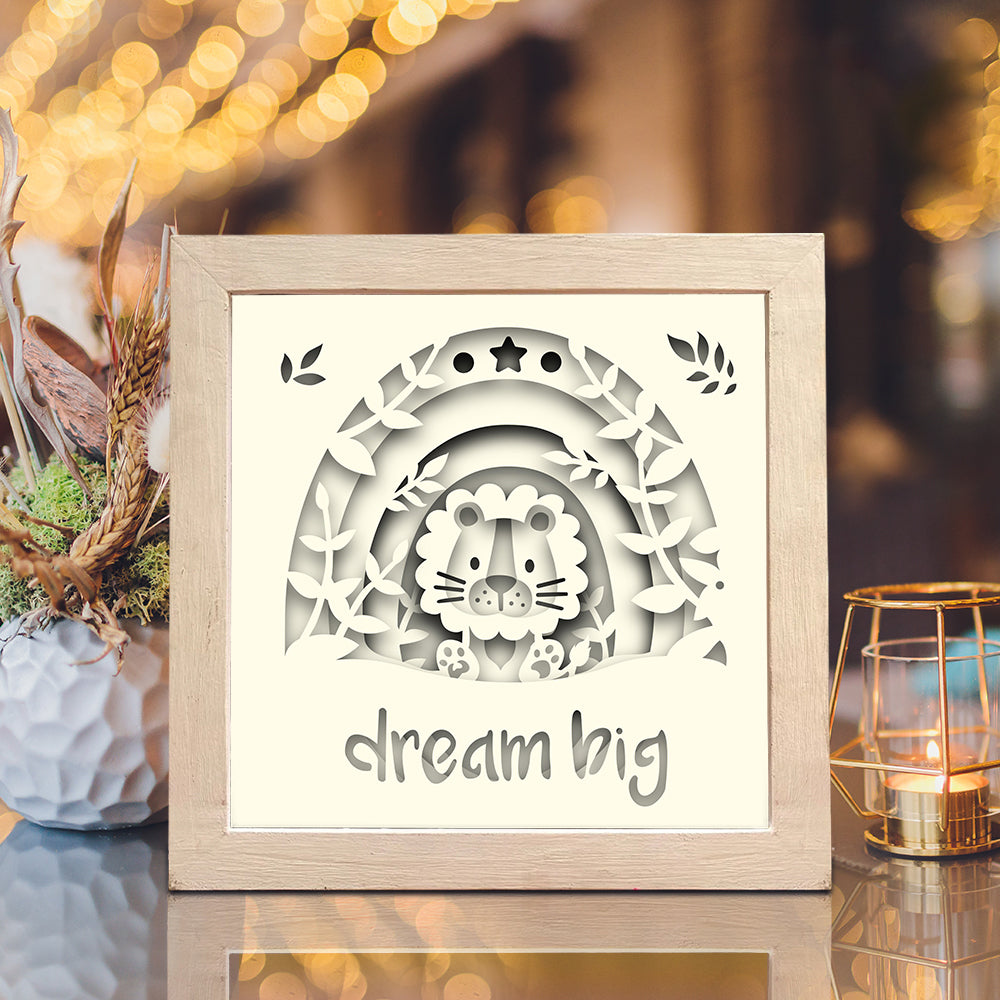 Dream Big – 3D Shadow Box SVG File for Cricut & Silhouette