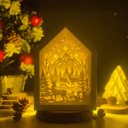 Christmas Deer 1 – 3D Box SVG File for Cricut & Silhouette