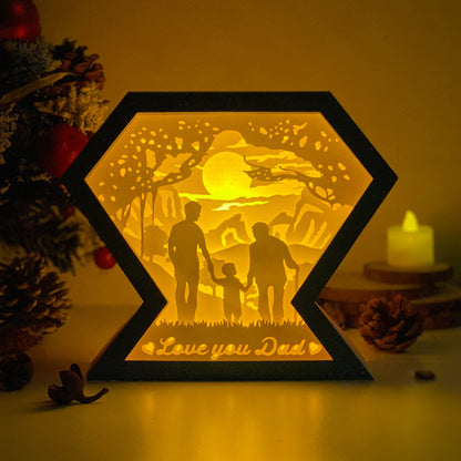 Father's Day 3 – 3D Diamond Box  File - Cricut File - VEKTOR KRAFT