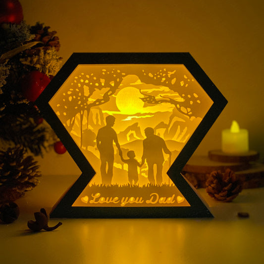 Father's Day 3 – 3D Diamond Box  File - Cricut File - VEKTOR KRAFT