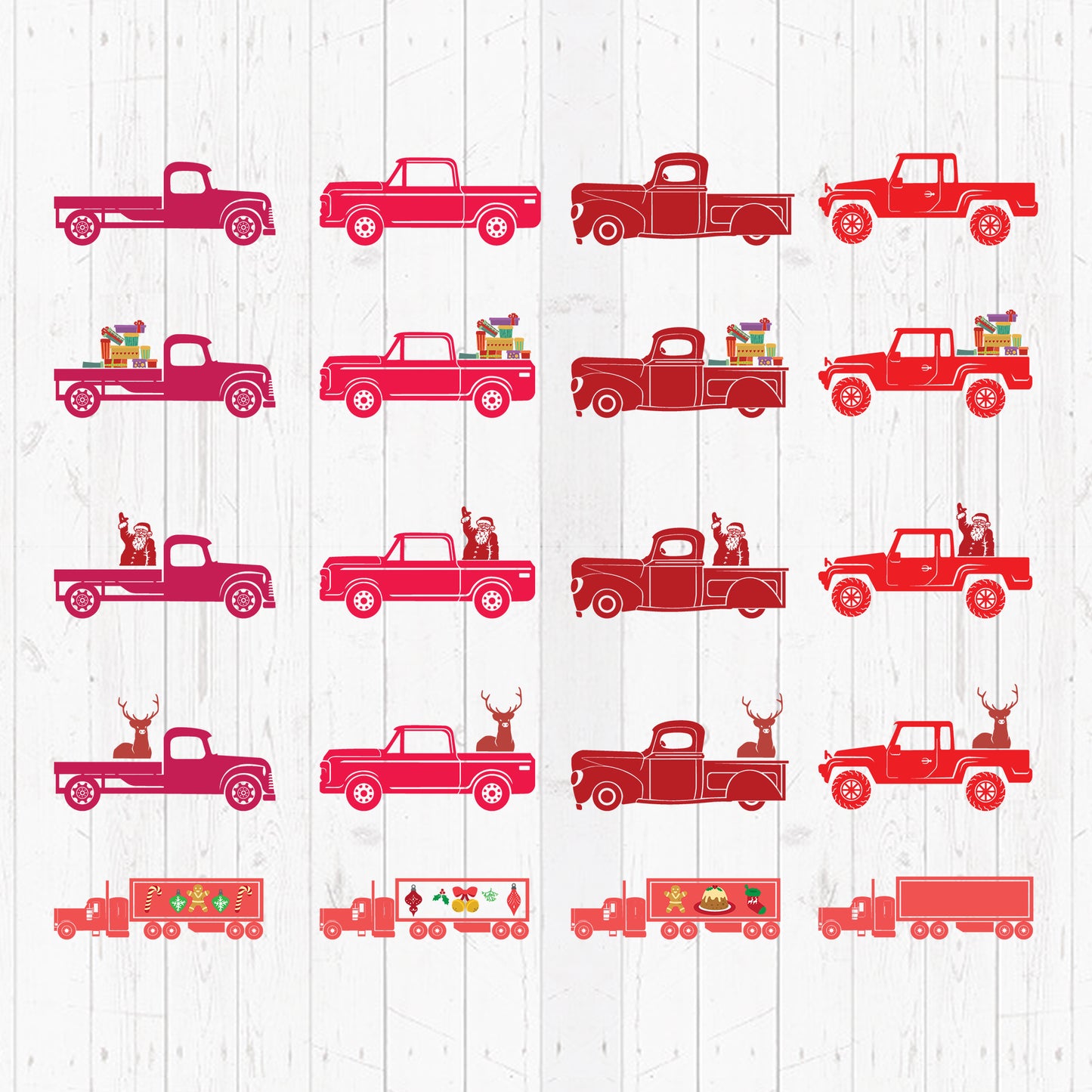Christmas Truck 4 - Christmas Cricut File - VEKTOR KRAFT