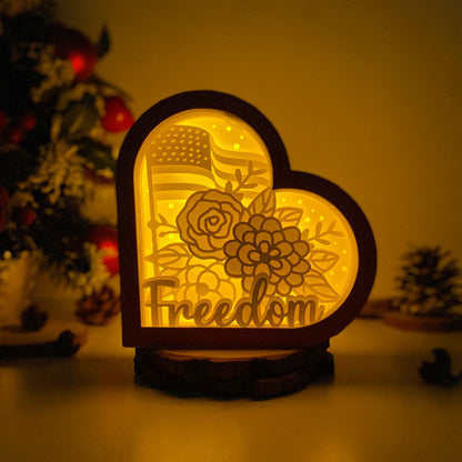4th Of July 2 – 3D Heart Box 2  File - Cricut File - VEKTOR KRAFT