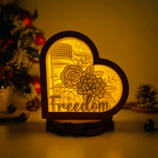 4th Of July 2 – 3D Heart Box 2  File - Cricut File - VEKTOR KRAFT