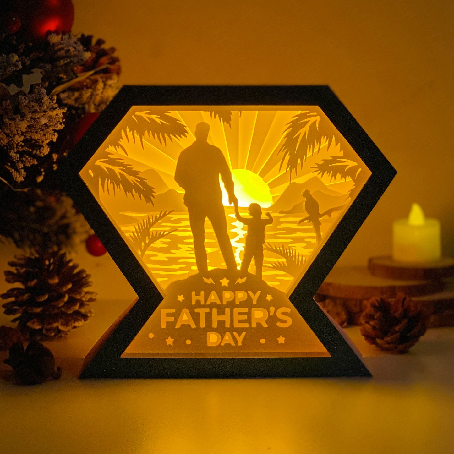 Father's Day 6 – 3D Diamond Box  File - Cricut File - VEKTOR KRAFT