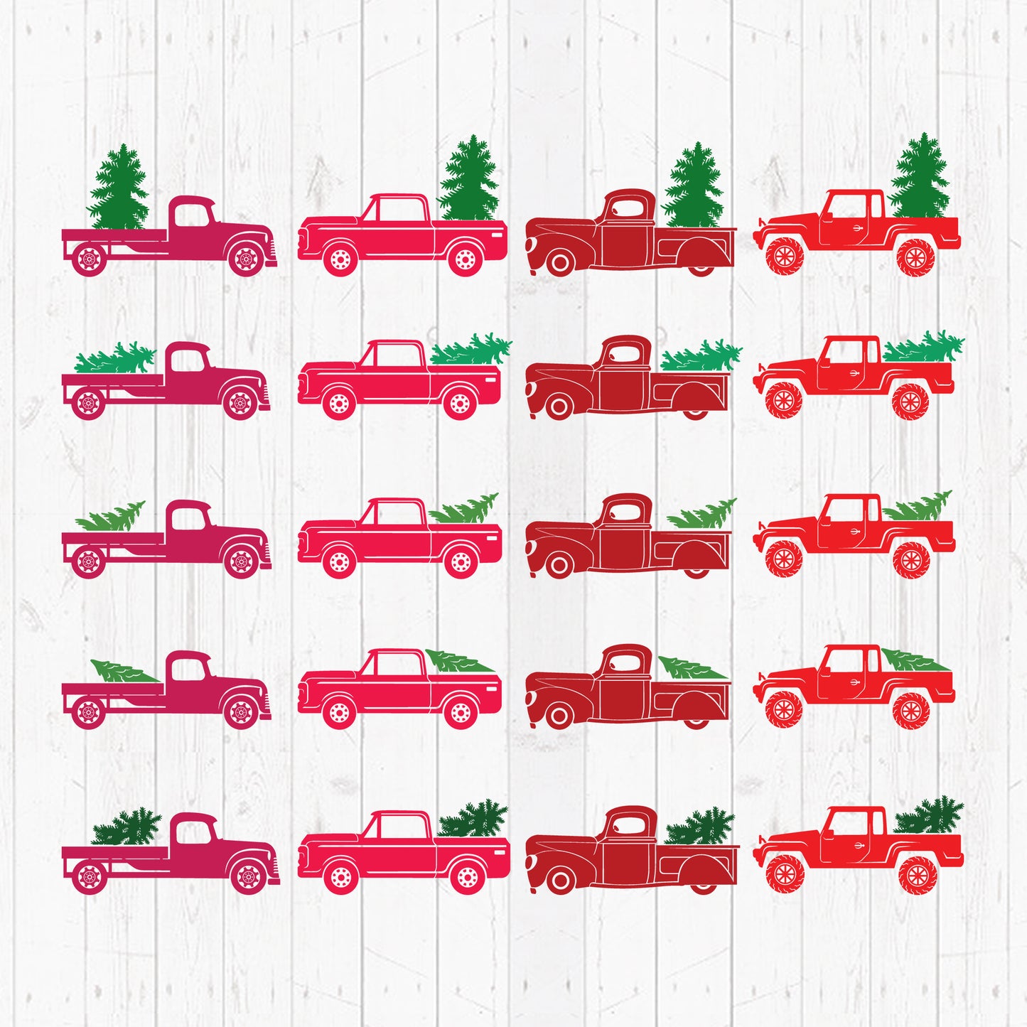 Christmas Truck 3 - Christmas Cricut File - VEKTOR KRAFT