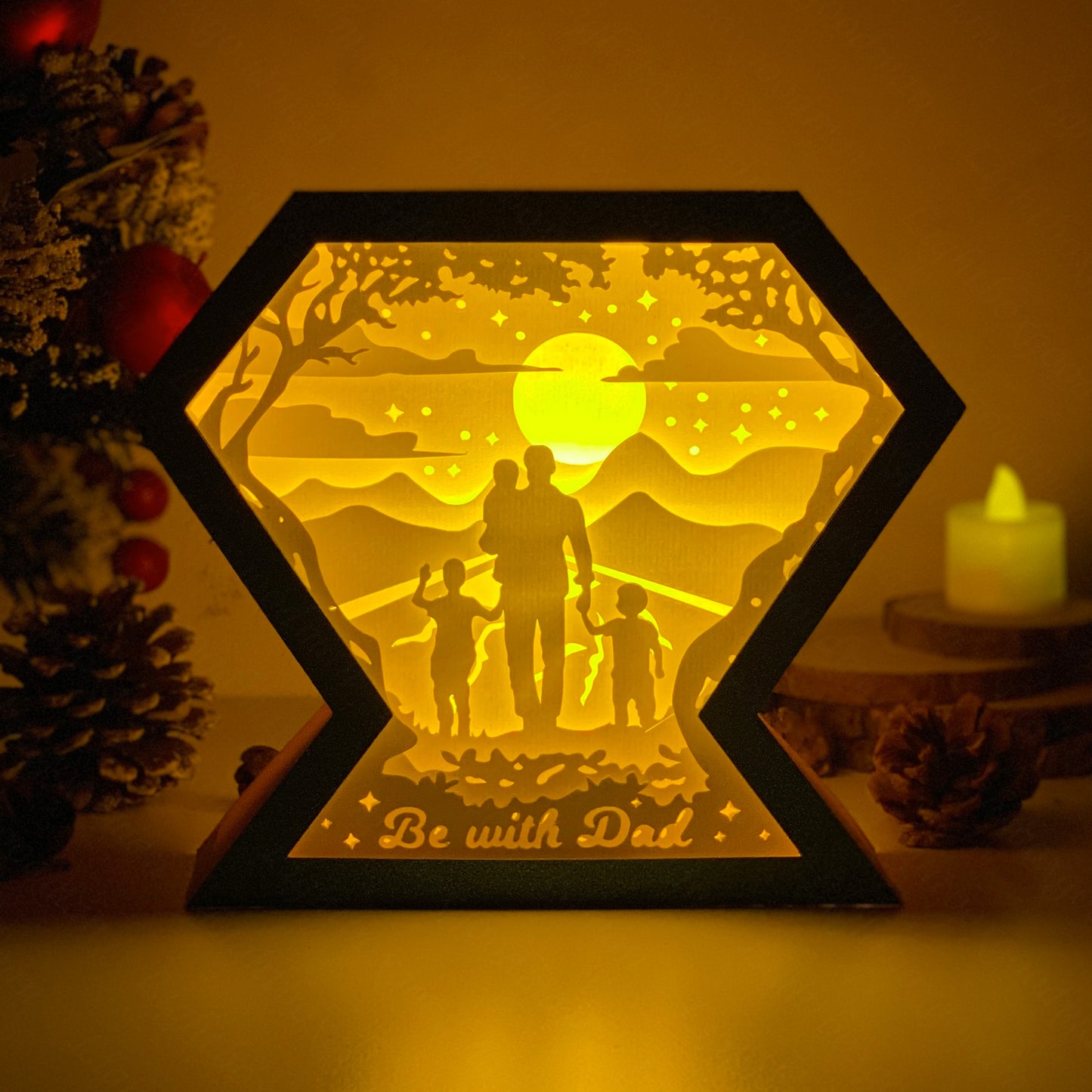 Father's Day 5 – 3D Diamond Box  File - Cricut File - VEKTOR KRAFT