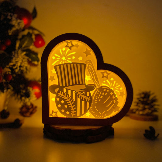 4th Of July 1 – 3D Heart Box 2  File - Cricut File - VEKTOR KRAFT