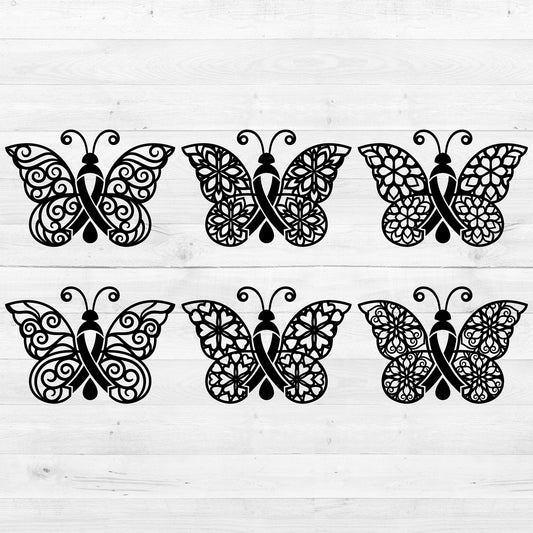 Cure Diabetes Butterfly Set - Cricut File - VEKTOR KRAFT