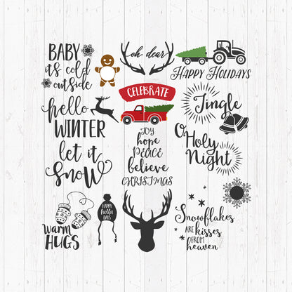 Christmas Holidays Bundle - Christmas Cricut File - VEKTOR KRAFT