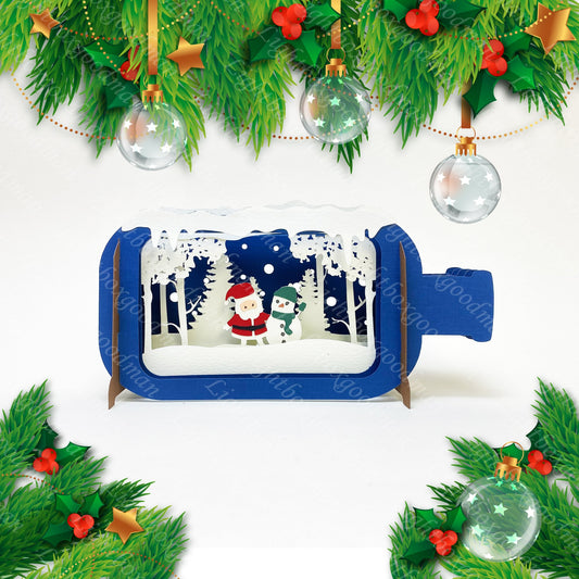 Merry Christmas 1 – 3D Pop-up Bottle File - Cricut File - VEKTOR KRAFT