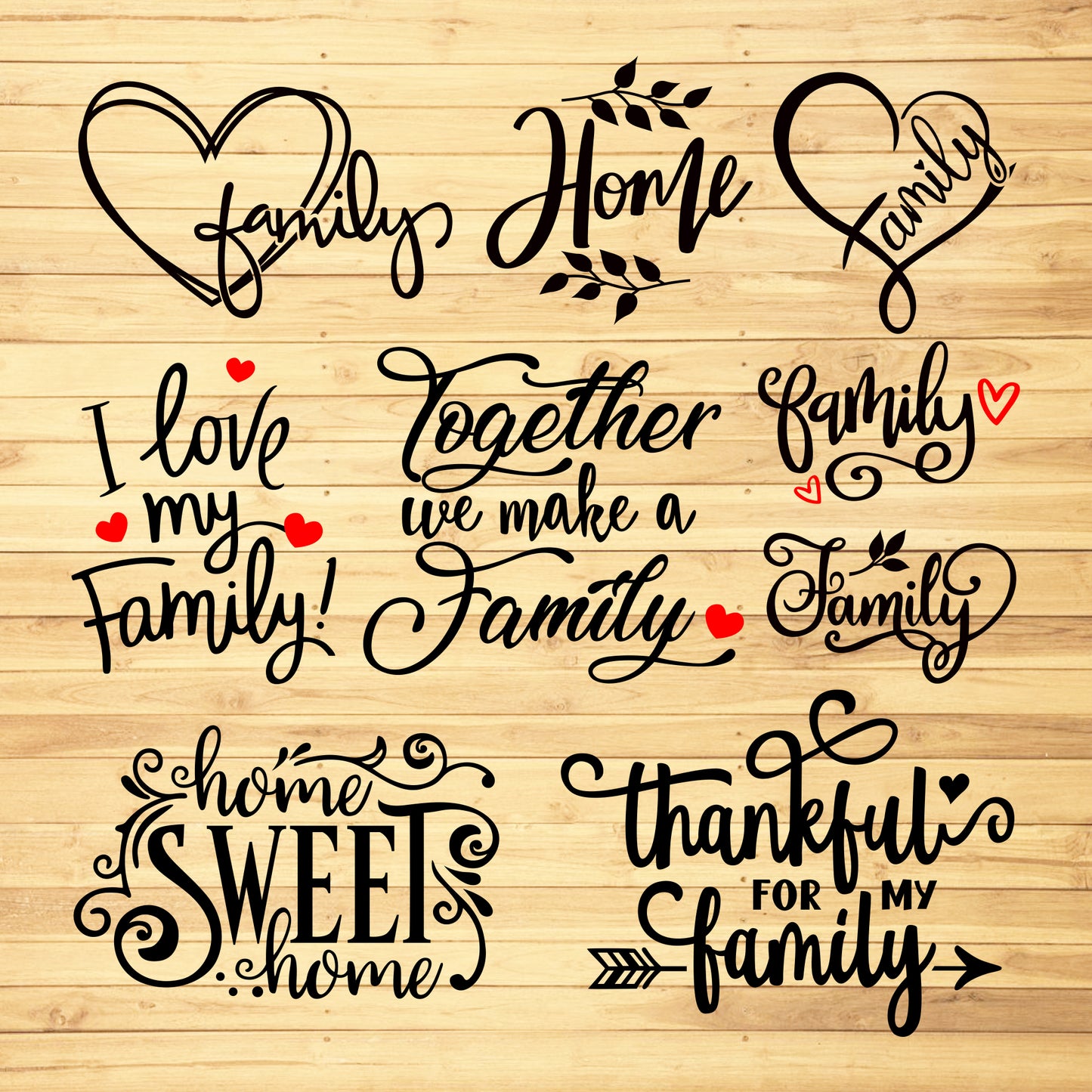 Family – 3D Lightbox SVG File for Cricut & Silhouette