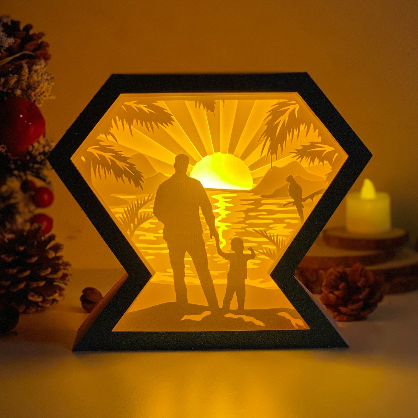 Father's Day 2 – 3D Diamond Box  File - Cricut File - VEKTOR KRAFT
