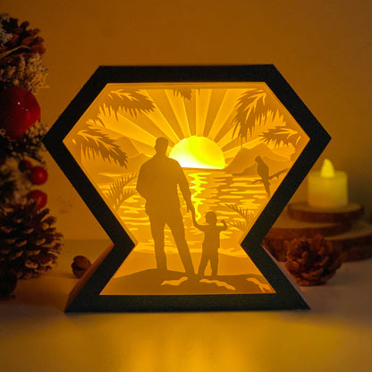 Father's Day 2 – 3D Diamond Box  File - Cricut File - VEKTOR KRAFT