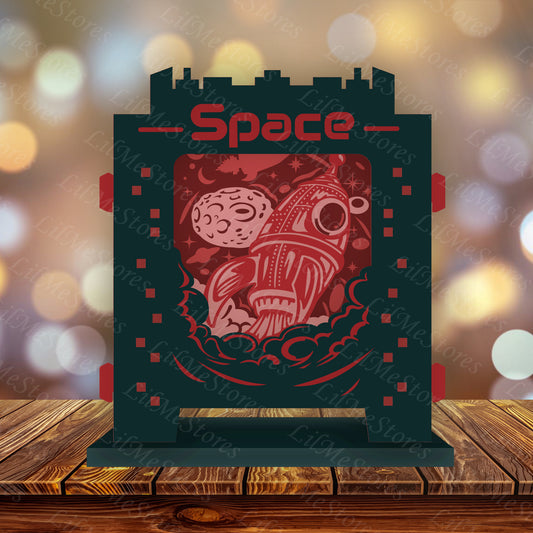 Rocket – 3D Pop-Up Card SVG File for Cricut & Silhouette