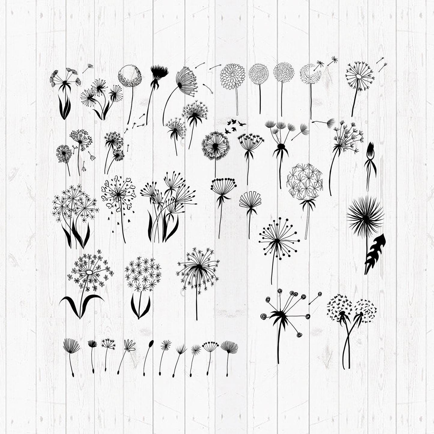 Dandelions – 3D Lantern SVG File for Cricut & Silhouette