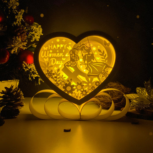 Women's Day – 3D Heart Box 1 File - Cricut File - VEKTOR KRAFT