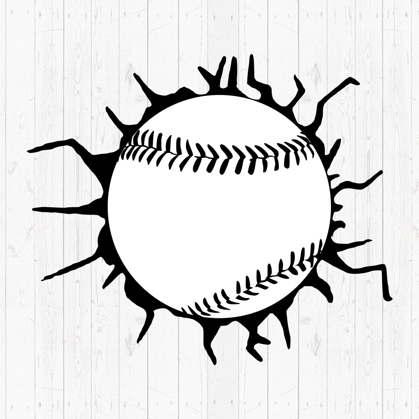 Cracked Glass Baseball - Cricut File - VEKTOR KRAFT