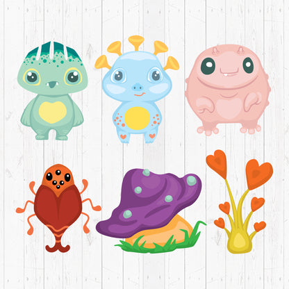Cute Monsters Kit – 3D Lantern SVG File for Cricut & Silhouette