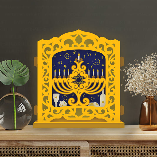 Hanukkah – 3D Pop-Up Card SVG File for Cricut & Silhouette