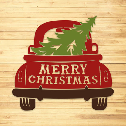 Christmas Truck - Christmas Cricut File - VEKTOR KRAFT