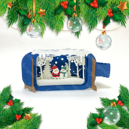 Merry Christmas 1 – 3D Pop-Up Card SVG File for Cricut & Silhouette